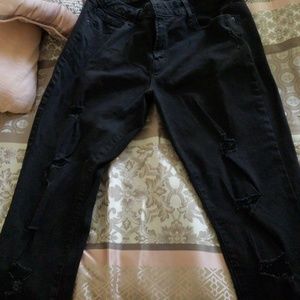Black distressed Rockstar jeans